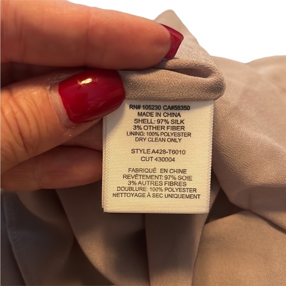 Joie light grey silk blouse. Beautiful details. Size M - Picture 10 of 16